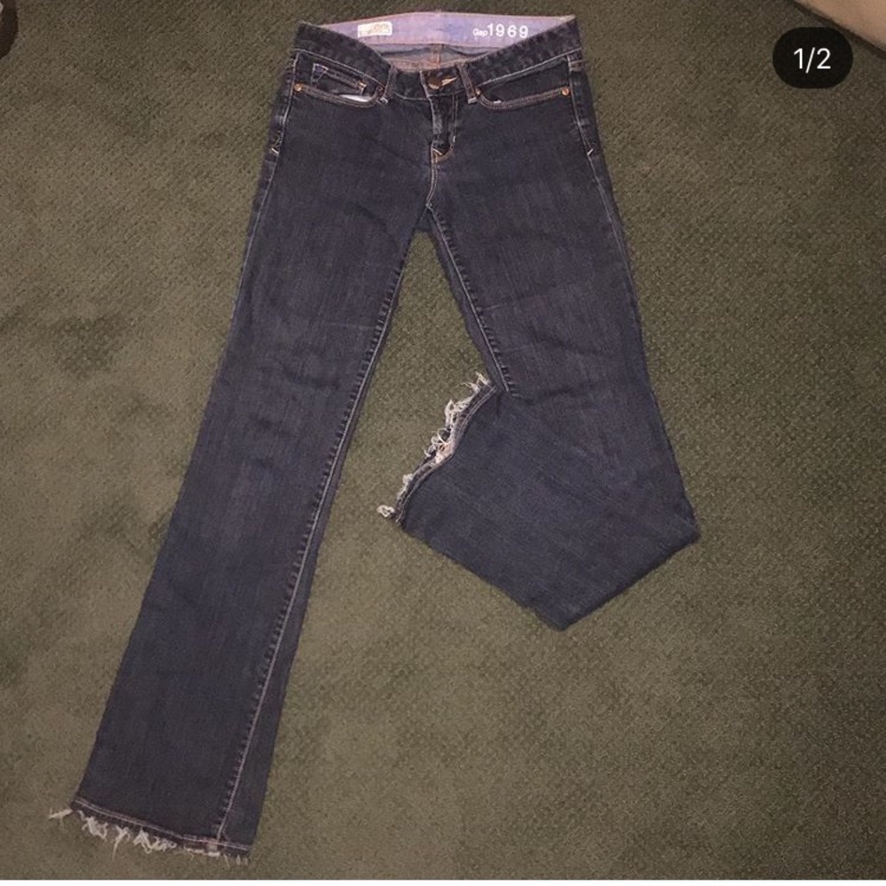 Bootcut dark wash jeans from Gap!